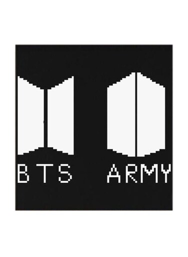 BTS Army Boy Band MDF Wall Art Multicolour 30x30centimeter