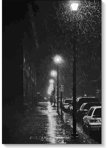 Decorative Wall Art Painting Black/White 40 x 60cm