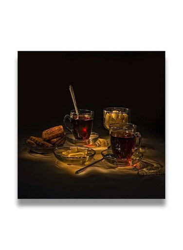 Decorative MDF Wall Art Painting Multicolour 30 x 30cm