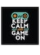 Games Lovers Themed Wall Art Black/White/Green 30x30cm