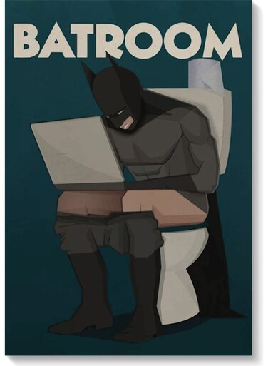 Batroom Wall Art Painting Multicolour 40x60cm