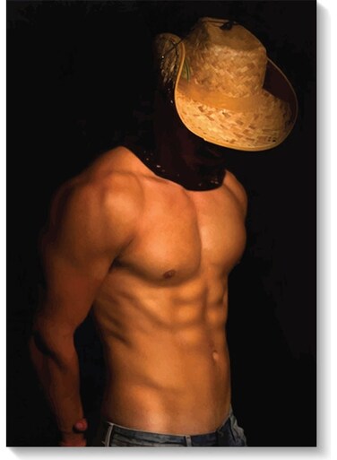Cowboy Wall Art Multicolour 40x60cm
