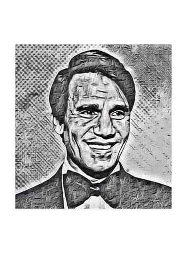 Abdel Halim Hafez MDF Wall Art Multicolour 30x30cm