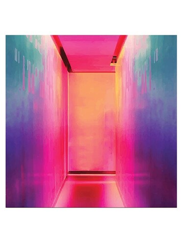 Bright Lights To Room Wall Art Pink/Blue/Yellow 30x30cm