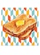 Toast Bread Themed Wall Art Brown/Yellow/Orange 30x30cm