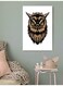 Owl Printed Wall Art Beige/Brown/Black 40x60cm