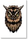 Owl Printed Wall Art Beige/Brown/Black 40x60cm