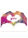 Love&rsquo;s Heart Themed Wall Art White/Pink/Green 30x30cm