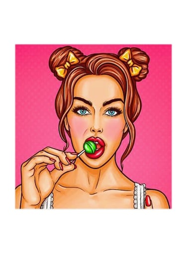 Pop Art MDF Wall Art Multicolour 30x30centimeter