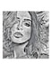 Angham MDF Wall Art Grey/Black