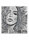 Angham MDF Wall Art Grey/Black