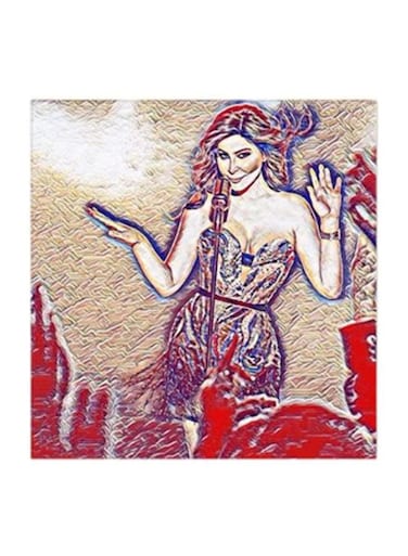 Elissa MDF Wall Art Multicolour 30x30centimeter