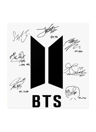 BTS Signature MDF Wall Art Multicolour 30x30centimeter