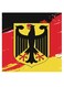 Wooden Themed Wall Art Black/Red/Yellow 30x30cm