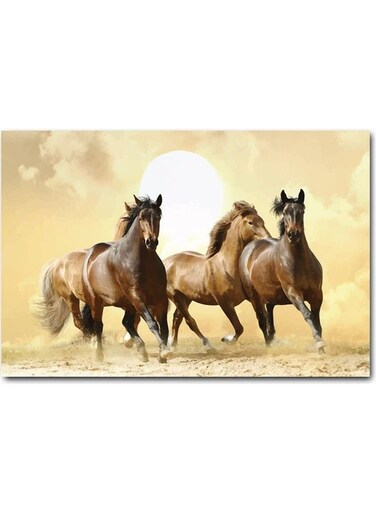 Horses Printed Wall Art Multicolour 40x60cm