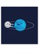 Earth And Moon Printed Wall Art Blue/Grey 30x30cm