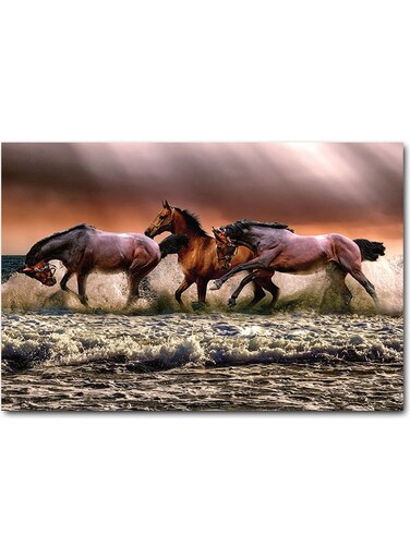 Horses Wall Art Multicolour 40x60cm