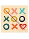 XO Game Themed Printed MDF Wall Art Beige/Blue/Red 30x30cm