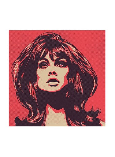 Women MDF Wall Art Multicolour 30 X 30cm