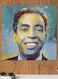 Arab Artist Ismail Yassin Printed Wall Art Blue/Yellow/Black 30x30cm