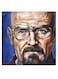 Walter White Breaking Bad Series Themed Wall Art Beige/Blue/Black 30x30cm