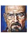 Walter White Breaking Bad Series Themed Wall Art Beige/Blue/Black 30x30cm