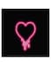 Love Heart Themed Wall Art Black/Pink/White 30x30cm