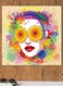 Woman Themed Wall Art Yellow/Pink/Red 30x30cm