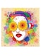 Woman Themed Wall Art Yellow/Pink/Red 30x30cm