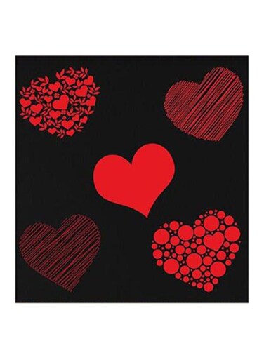 Love MDF Wall Art Red/Black