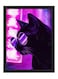 Cat Neon Digital Wall Art Poster Frame 21x30 cm