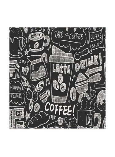Coffee MDF Wall Art Multicolour 30x30centimeter