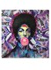 Pop Art Themed Wall Art Purple/Yellow/Black 30x30cm
