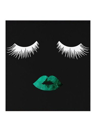 Modern MDF Wall Art Black/Green/White