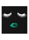 Modern MDF Wall Art Black/Green/White