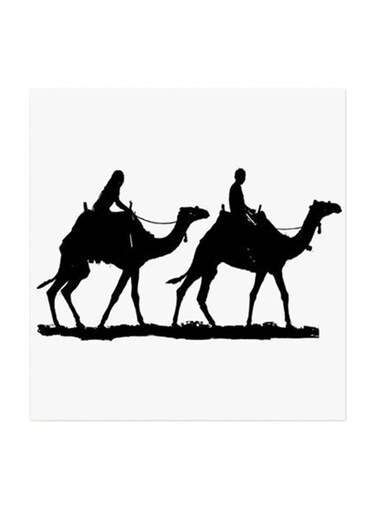 Camel MDF Wall Art Multicolour 30x30centimeter