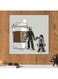 Coffee Lover Wall Art Painting Grey/Brown/Green 30 x 30centimeter