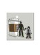 Coffee Lover Wall Art Painting Grey/Brown/Green 30 x 30centimeter