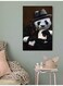 Panda Wall Art Multicolour 40x60cm