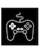PlayStation Controller By Neon Themed Wall Art Black/White 30x30cm