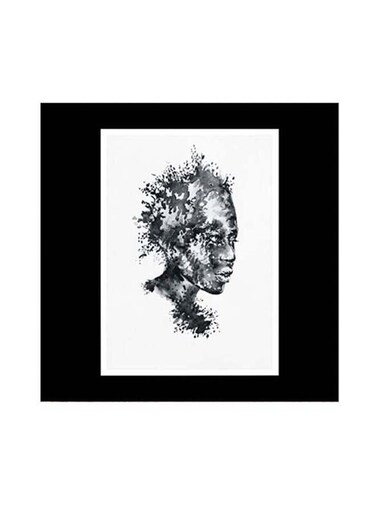 Abstract Themed Wall Art Black/White/Grey 30x30centimeter
