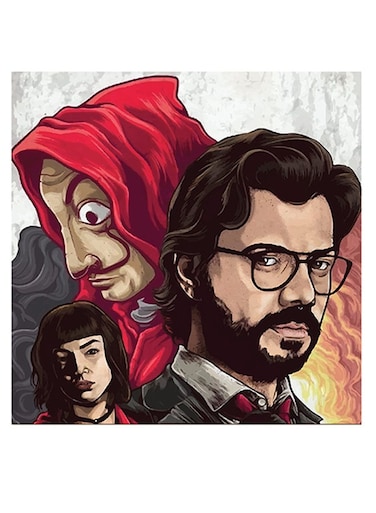 Money Heist The Professor Printed Wall Art Multicolour 30x30cm