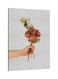 Holding Rose Printed Framed Canvas Wall Art White/Beige/Green 60x80centimeter