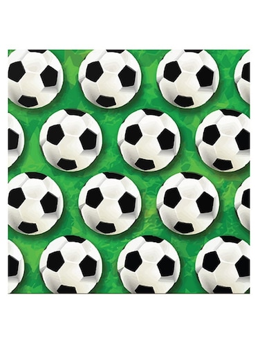 Football Themed Wall Art Green/White/Black 30x30cm