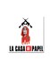 La Casa De Papel Wall Art Painting White/Red/Black 30 x 30cm