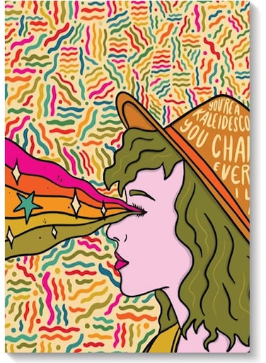 Woman Pop Art Printed Wall Art Multicolour 40x60cm