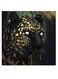 Leopard Themed Wall Art Black/Yellow/Green 30x30cm