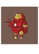 Iron Man Printed Wall Art Brown/Red/Gold 30x30cm