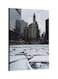 City Ice View Printed Framed Canvas Wall Art White/Grey 60x80centimeter