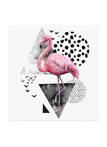 Flamingo MDF Wall Art Multicolour 30x30centimeter